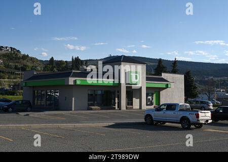 Kamloops, BC, Canada - July 20, 2023: TD Bank in city of Kamloops, Canada. Stock Photo