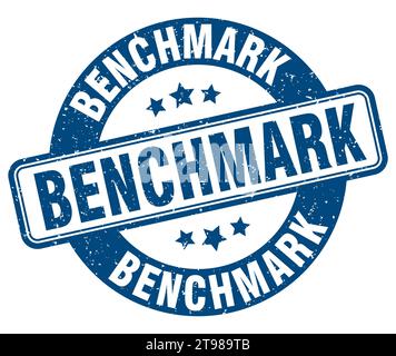 benchmark stamp. benchmark sign. round grunge label Stock Vector