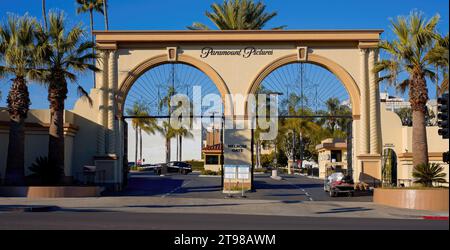 Paramount Pictures Studios at Melrose Avenue in Hollywood - LOS ANGELES, UNITED STATES - NOVEMBER 5. 2023 Stock Photo
