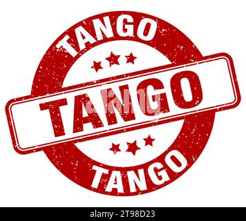tango stamp. tango sign. round grunge label Stock Vector
