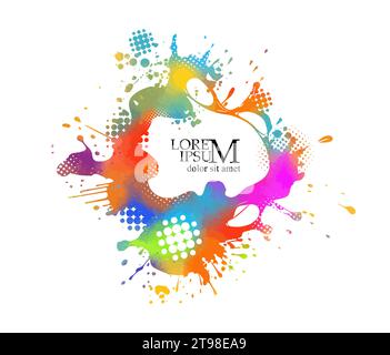 Abstraction from colored blots. Vector illustration Stock Vector