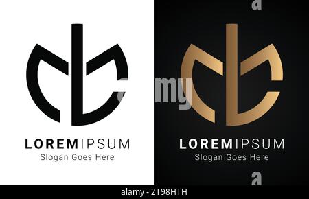 Luxury Initial ML or LM Monogram Text Letter Logo Design Stock Vector