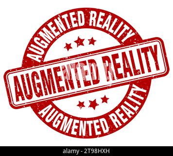 augmented reality stamp. augmented reality sign. round grunge label Stock Vector
