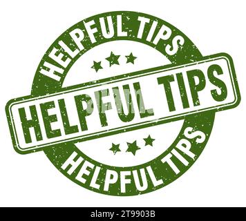 helpful tips stamp. helpful tips sign. round grunge label Stock Vector