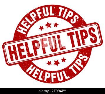 helpful tips stamp. helpful tips sign. round grunge label Stock Vector
