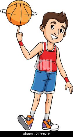 blind boy playing basketball clipart