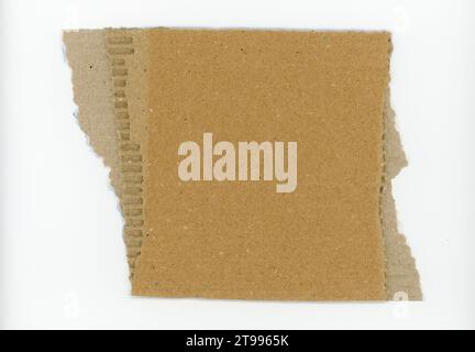 brown corrugated cardboard texture useful as a background Stock Photo