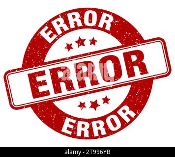 error stamp. error sign. round grunge label Stock Vector