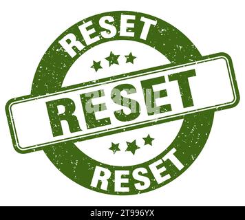 reset stamp. reset sign. round grunge label Stock Vector