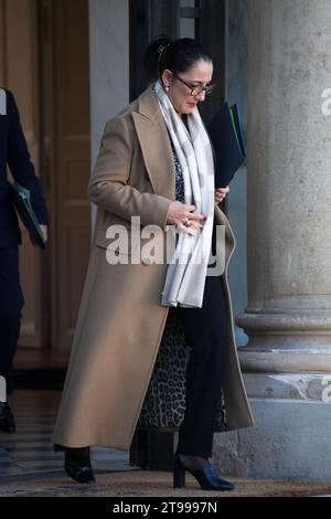 France. 22nd Nov, 2023. French Minister leaving after the weekly cabinet meeting at Elysee Palace. Paris, FRANCE (Photo by Lionel Urman/Sipa USA) Credit: Sipa USA/Alamy Live News Stock Photo