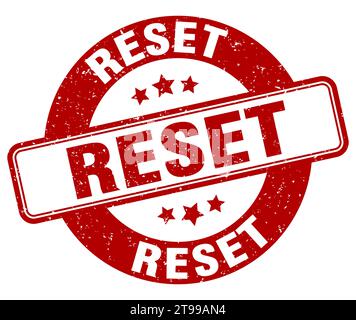 reset stamp. reset sign. round grunge label Stock Vector
