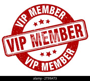 vip member stamp. vip member sign. round grunge label Stock Vector