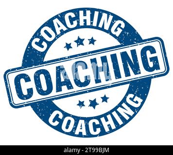 coaching stamp. coaching sign. round grunge label Stock Vector