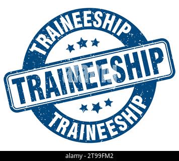 traineeship stamp. traineeship sign. round grunge label Stock Vector