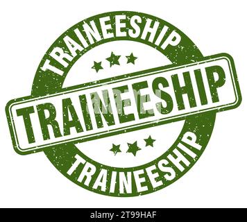 traineeship stamp. traineeship sign. round grunge label Stock Vector