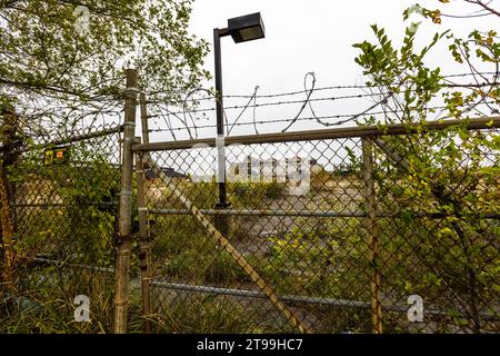 Abandoned former Ford factory building in the independent neighborhood of Highland Park near Detroit. Highland Park, United States Stock Photo