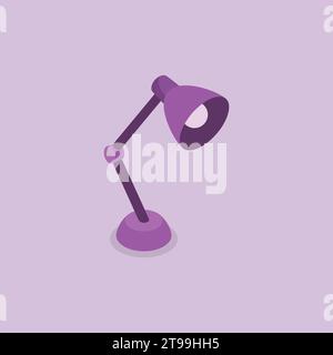 Table lamp icon for office flat illustration of office table lamp isolated on white background Stock Vector