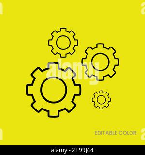 Illustration of gear icon Stock Vector
