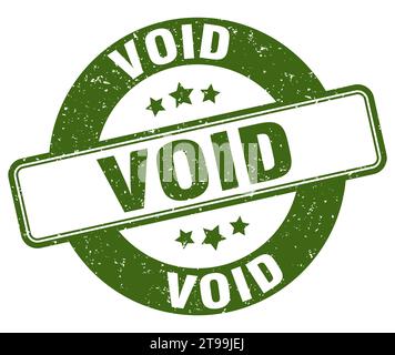 void stamp. void sign. round grunge label Stock Vector