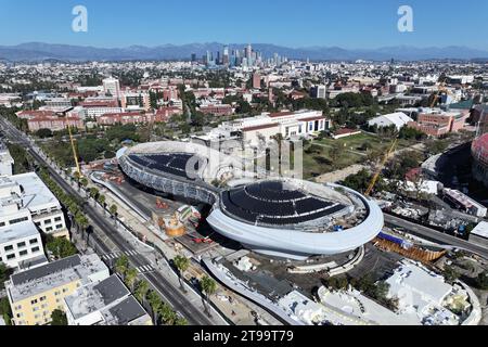 The construction site of the Lucas Museum of Narrative Arts, Thursday, Nov. 23, 2023, in Los Angeles. Stock Photo