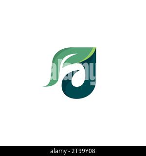 Organic Leaf Letter A Logo. Initial A Leaf Logo Stock Vector