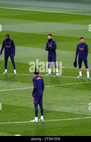 Achraf Hakimi (D) and Ousmane Dembele (A) during the Match of the 24th ...