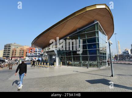 Burjuman metro station in Dubai, UAE. Stock Photo