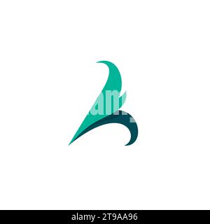 Feather Letter A Logo Simple. A Initial Logo Stock Vector