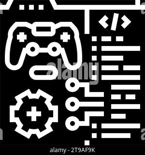programming game development glyph icon vector illustration Stock ...
