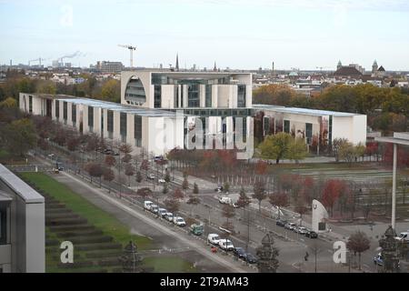 Berlin, Germany - November 02, 2022: Federal Chancellery Complex. The Federal Chancellery (Bundeskanzleramt) in Berlin is the official seat and reside Stock Photo