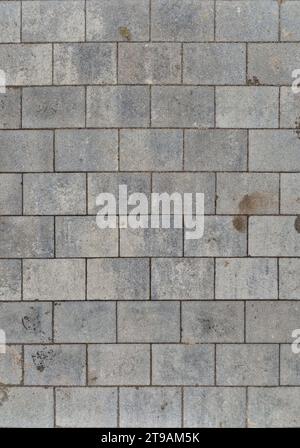 Urban Geometry: Abstract Pavement Tile Texture Pattern Stock Photo