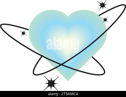 Y2k gradient blurred elements. Abstract shapes and retro stickers with  aura. Flower, heart and star aestethic figures. Vector groovy trendy set  Stock Vector Image & Art - Alamy