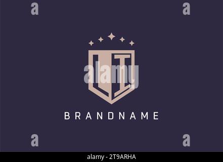 LI initial shield logo icon geometric style design inspiration Stock Vector