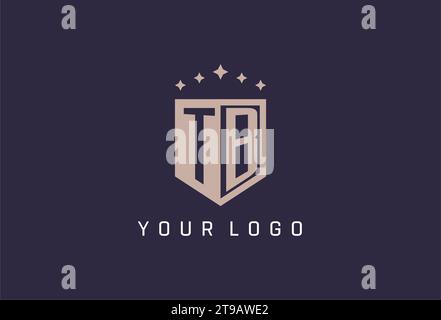 TB initial shield logo icon geometric style design inspiration Stock Vector