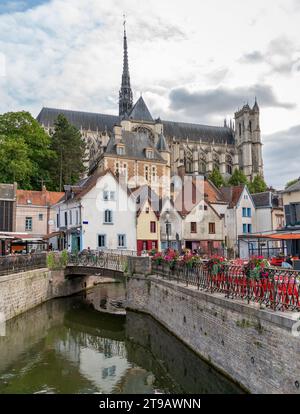 Impression of Amiens, a city and commune in northern France. It is the capital of the Somme department in the region of Hauts-de-France Stock Photo