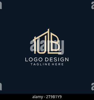 Initial UB logo, clean and modern architectural and construction logo design vector graphic Stock Vector