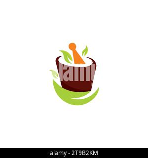 Natural Pharmacy Logo Simple Design. Herbal Logo Stock Vector