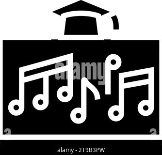 music education primary school glyph icon vector illustration Stock Vector