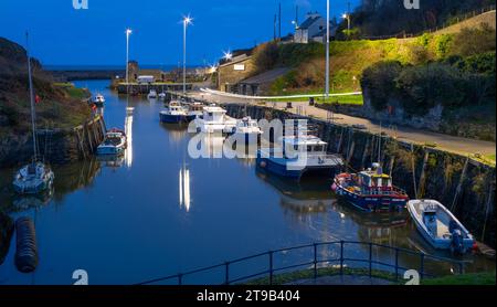 Port Amlwch Harbour, Anglesey, North Wales. Pictured in November 2023. Stock Photo