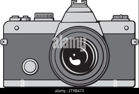 Retro Camera (Vintage). Vector Illustration. Stock Vector