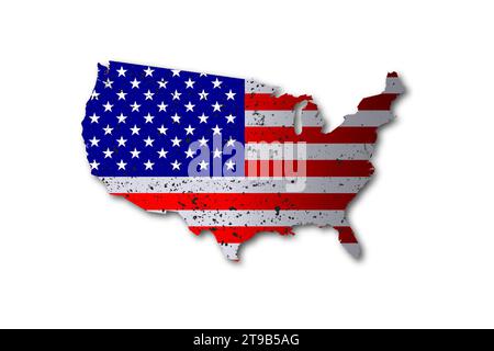 USA Grunge Flag Map Stock Vector Image & Art - Alamy