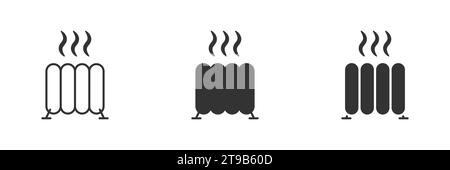 Heater electric icon. Oil heater icon. Vector illustration Stock Vector