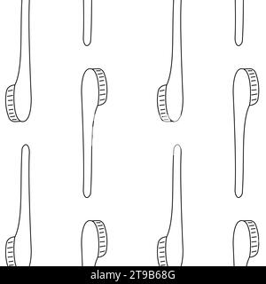 toothbrush eco textile wooden teeth line vector Stock Vector