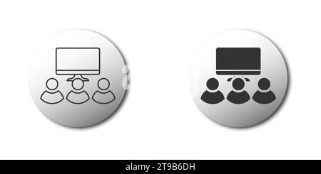 Viewers icon. Simple design. Vector illustration Stock Vector