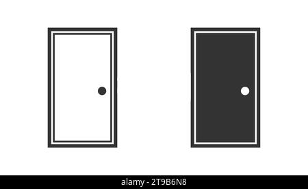 Door icon. Simple design. Vector illustration Stock Vector