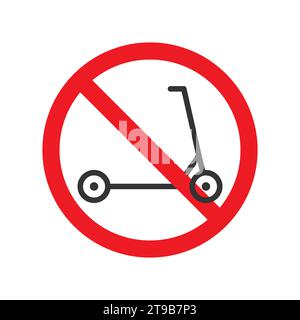 Scooter forbidden icon. Vector illustration Stock Vector