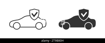 Car insurance icon. Vector illustration Stock Vector