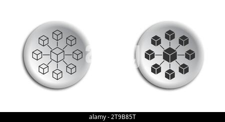 Network cubes icon. Vector illustration Stock Vector