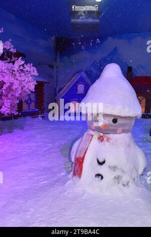 Snow, Ice World, Ice Sculptures playground, Phnomh Penh, Cambodia, South East Asia, travel, tourism, xmas fun, christmas fun Stock Photo