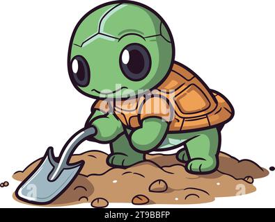 Turtle at the lake Stock Vector Images - Alamy